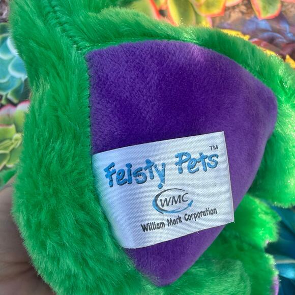 EUC Feisty Pets Fabio Flamefart Black & Green Dragon Plush Toy 2017 - Picture 7 of 7